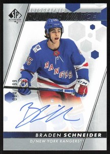 2022-23 SP Authentic Future Watch Auto Rookie #131 Braden Schneider /999 Rangers