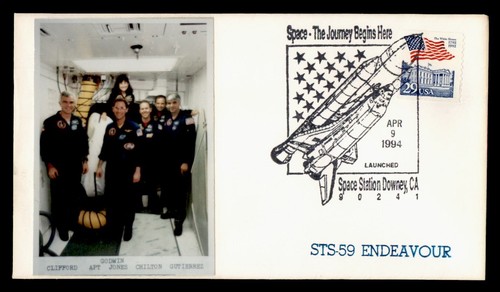 DR WHO 1994 SPACE SHUTTLE ENDEAVOUR LAUNCH REAL PHOTO CACHET m29578