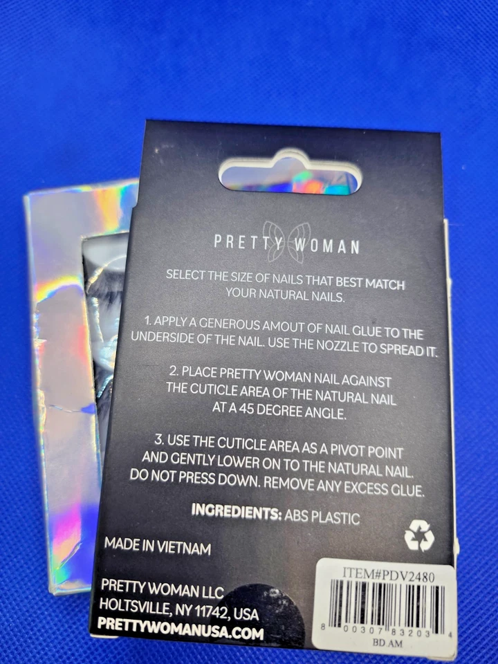 1件装漂亮女人沙龙完美人造指甲PDV2480/同样长100%睫毛 — 第 2/2 张图片