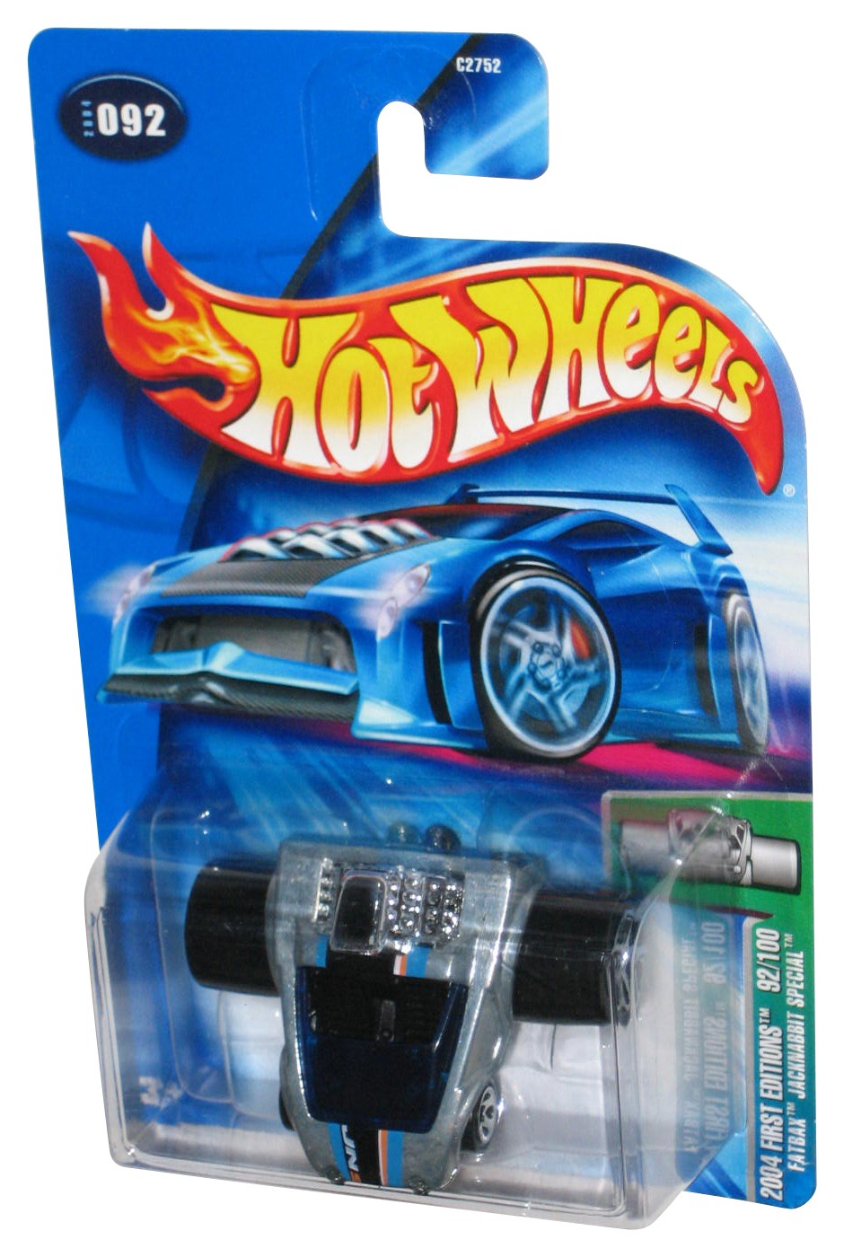 Hot Wheels 2004 First Editions 92/100 Silver Fatbax Jacknabbit Special Toy Car #
