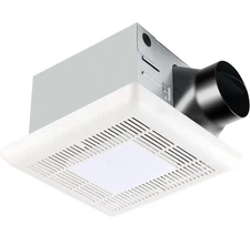 Bathroom Fan with Light 110 CFM, 1.2Sone No Attic Access Needed Installation,Ver