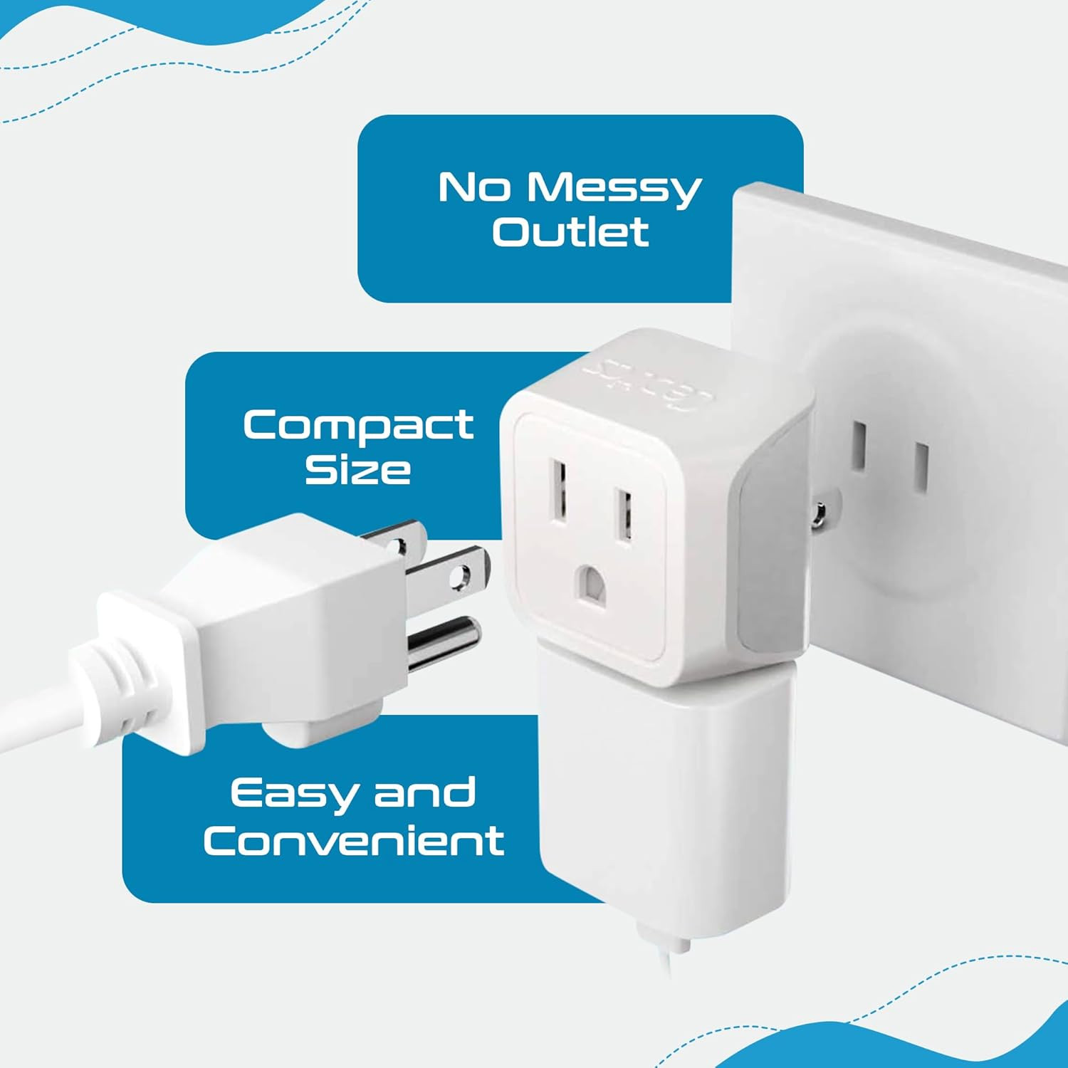 Japan, Philippines Travel Adapter Plug by Ceptics - USA 3 Pin Polarized to 2