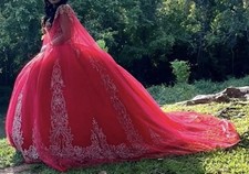 Quince Dress Red And Gold