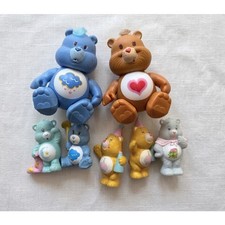 Vintage 1983 Care Bears Lot of 7 PVC Poseable Figures Kenner Grumpy Tenderheart