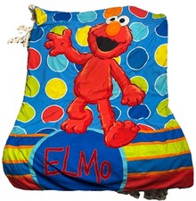 Elmo Sesame Street Reversible Kids Blanket Throw Colorful Polka Dot Print 50x60