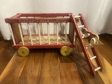 Fisher-Price Circus Pull Toy Ladder Vintage Red