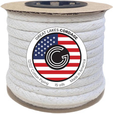 3/8" 12/32" Cotton Piping Filler Cord, Size 4 15 Yds 