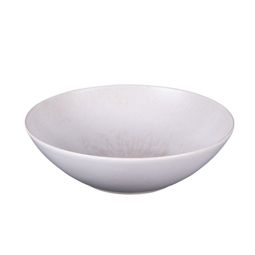 Saladier Onyx crème en grès 24 cm idéal pour sublimer vos repas de famille
