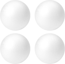 4 Pack Foam Balls for Crafts, 4.5-Inch round White Polystyrene Spheres for DIY P
