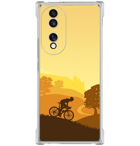 BaiFu Custodia per Honor 70 Sottile e Slim Marmo Cover Posteriore in Vetro Temperato con Bordo in TPU Protettiva Cover per Honor 70 (Blu