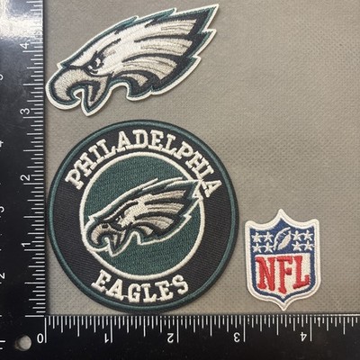 LOT OF 3 PHILADELPHIA EAGLES IRON ON EMBROIDERED PATCH