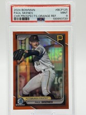 2024 Bowman #BCP-125 Paul Skenes Chrome Prospects Orange Refractors PSA 9 #18/25