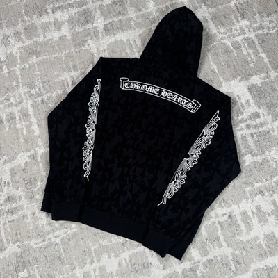 Chrome Hearts Cemetery Monogram Cross Print Pullover Hoodie 