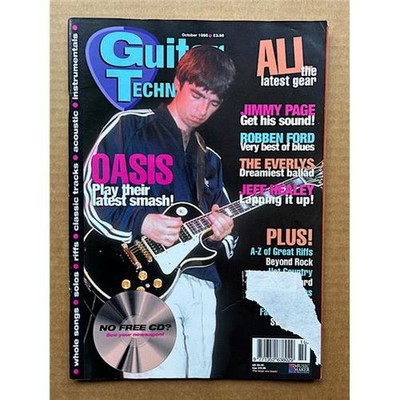 OASIS GUITAR TECHNIQUES MAGAZINE OCTOBER 1995 - NOEL COVER WITH MORE INSIDE + la