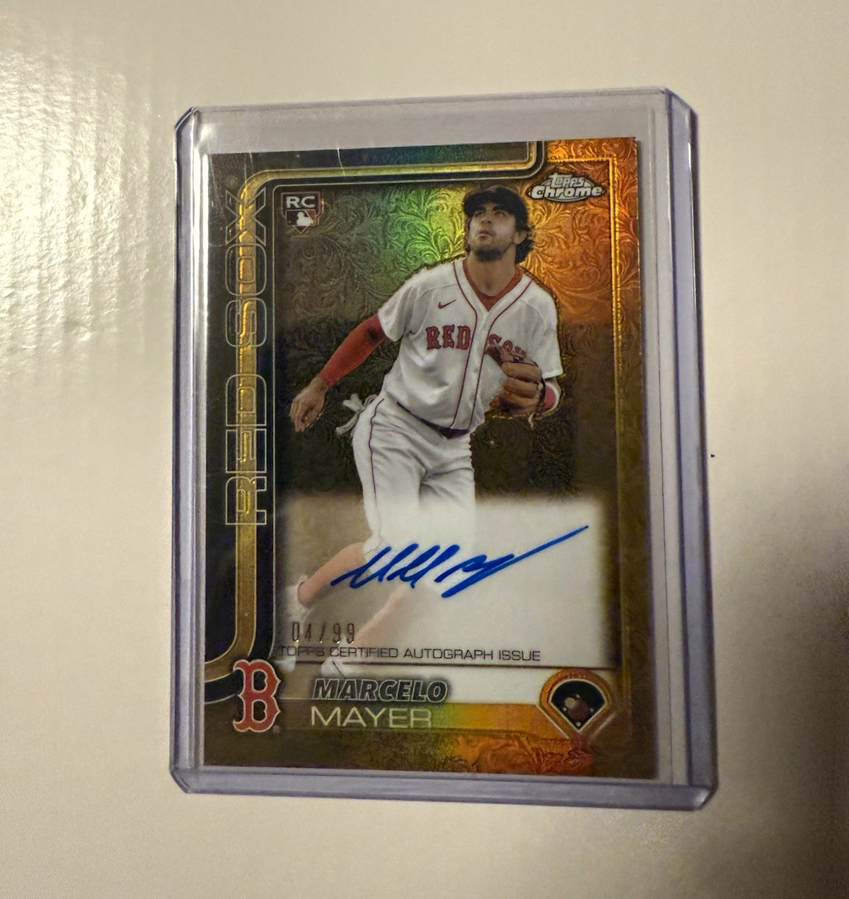 Topps 2025 Gilded Collection Chrome Gold Auto Marcelo Mayer RC /99 CGA-MM
