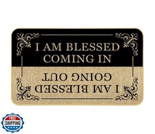 Front Door Mat I'm Blessed Come in Out Welcome Doormat for Entryw
