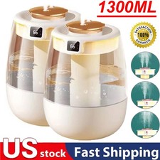 2X1.3L Humidifiers for Bedroom Large Room Office Cool Mist Air Humidifier Indoor