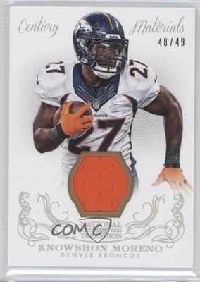2013 Panini National Treasures Century Materials 48/49 Knowshon Moreno #44 1l2