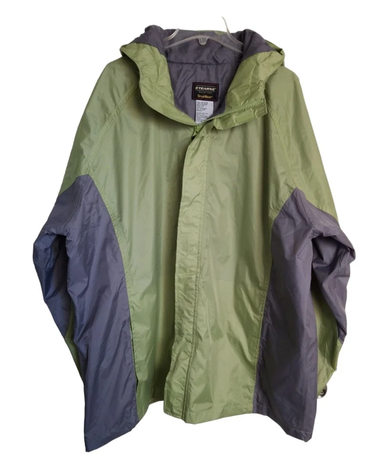 Chaqueta de lluvia Stearns Dry Wear con capucha cremallera completa para hombre talla 2 XL Foto 2 de 4
