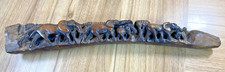 Vintage Hand Carved Hardwood Elephant Family Bridge - 17" in long