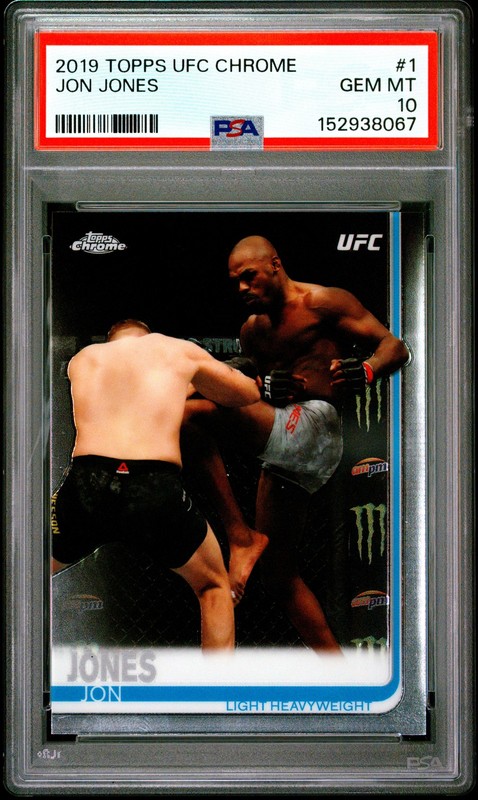 2019 TOPPS UFC CHROME #1 JON JONES PSA 10