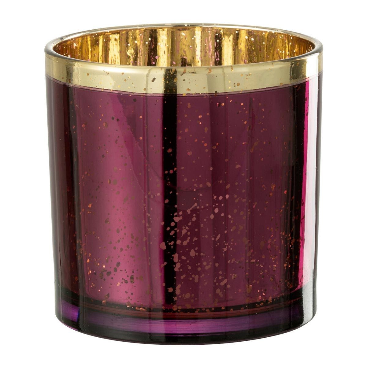 Photophore design Robby en verre soufflé bordeaux de 15 cm pour salon