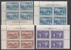 Canada 4x1940's Plate Blocks MNH