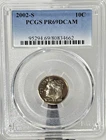 2002 S Silver Roosevelt Dime PR69DCAM PCGS Proof San Francisco Mint 10C
