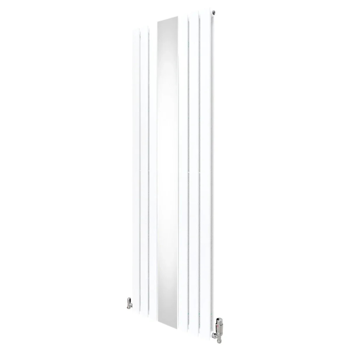 Flat Panel Radiator With Mirror 1800mm x 565mm & TRV Chrome