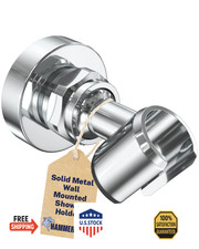 HammerHead Solid Metal Handheld Shower Head Holder Wall Mount - Chrome