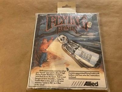Vintage Flying Funkins Skeleton Balloon Halloween Decor 1990, New Sealed