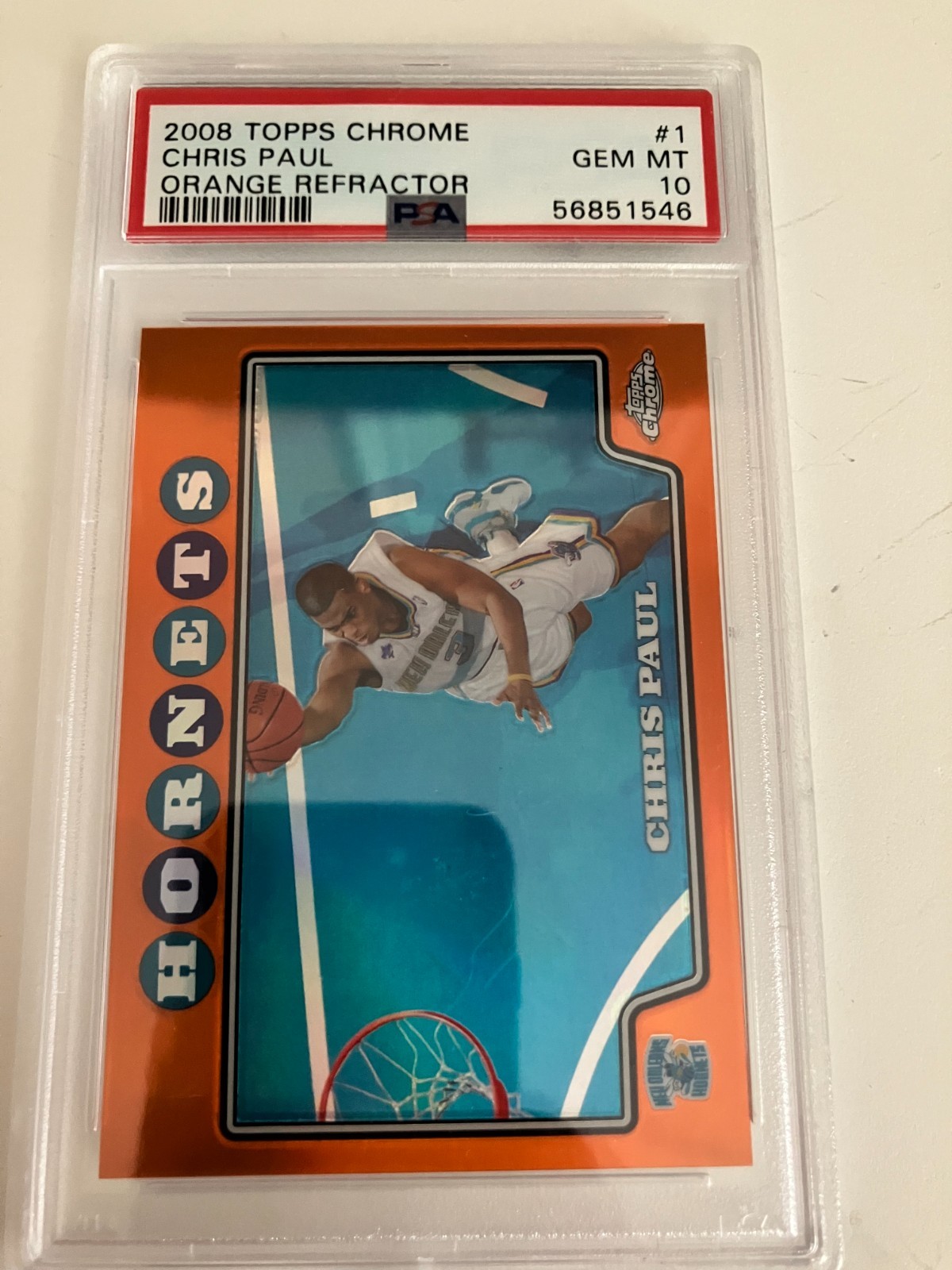2008 Topps Chrome #1 Chris Paul Orange Refractor /499 PSA 10