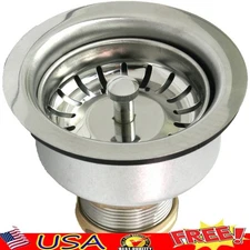 Stainless Steel Deep Cup Duo Strainer Ball Bearing Snap Post Brass Lock Nut New