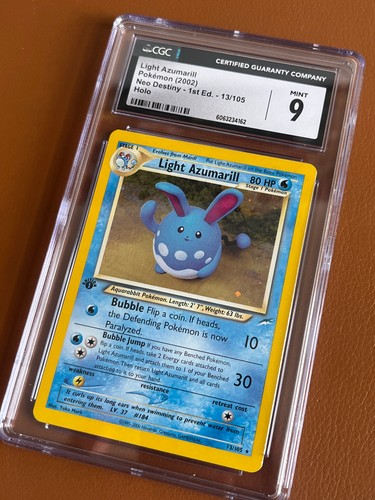 Light Azumarill (1st Edition) graded CGC 9 for sale on eBay