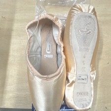 Freed of London Women  s Pink Satin Ballet Pointe Shoes size 6 maker T pro H