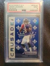 Panini 2018 Rookies & Stars Crusade Lamar Jackson Rookie Insert #CRU-45 PSA 9