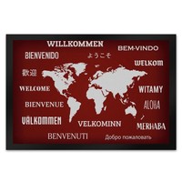 Willkommen In Verschiedenen Sprachen FußMatte XL Mit Motiv FußMatte Fussmatte