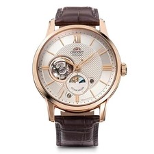 ORIENT Classic Semi Skeleton Sun  Moon Mechanical Watch RN-AS0002S Men's