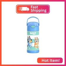 THERMOS FUNTAINER Water Bottle with Straw - 12 Ounce - Kids Stainless Steel Vacu