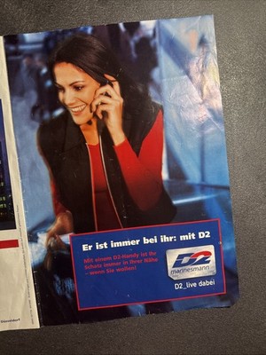 D2 Mannesmann Mobilfunk Handy Prospekt Werbung April 2000