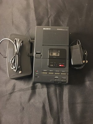 Sony M2000 Microcassette Transcriber W/ Foot Pedal & AC Adapter
