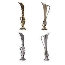 Vintage Bronze Tone Peacocks Carving Metal Vases Elegant Antique Home Decors
