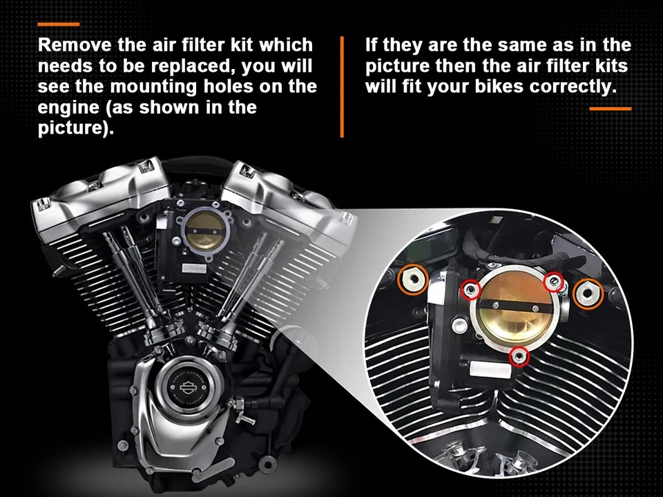 For Harley M8 Road Glide Street Glide Road King Softail Cone Air Cleaner Filters - Image 2 of 4