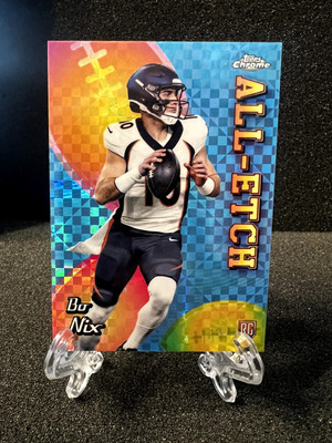 2024 Topps Chrome Bo Nix All-Etch X-Fractor Rookie #CAE-BN