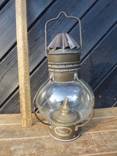 Vintage Davey & Co. Onion Lamp / Nautical Ships Lamp . Brass with domed Glass.
