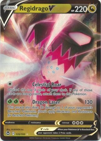 REGIDRAGO V 135/195 SILVER TEMPEST POKEMON (ULTRA RARE, NM)