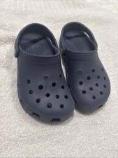 Crocs Classic Clog Navy Blue Size J2 Youth Unisex Slip-On Comfort Sandals Shoes