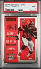 MYLES GARRETT 2017 CONTENDERS OPTIC RED ROOKIE TICKET #113/199 PSA 9 BROWNS NFL
