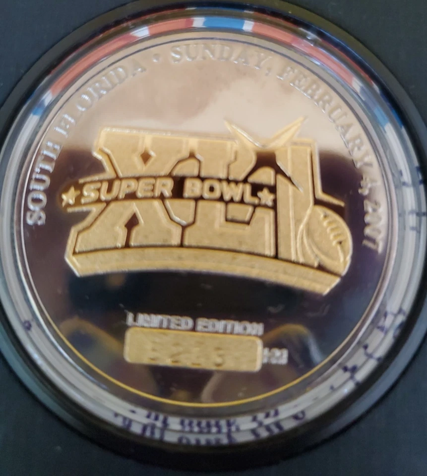 SUPER BOWL XLI  2007 COLTS VS BEARS OFFICIAL NFL GAME COIN #5213 - Image 4 of 4