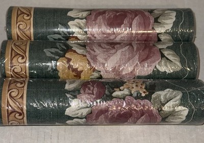 D W Wallcovering Sculptured Pre-pasted Wall Boarder 3 Rolls Brand New Vintage